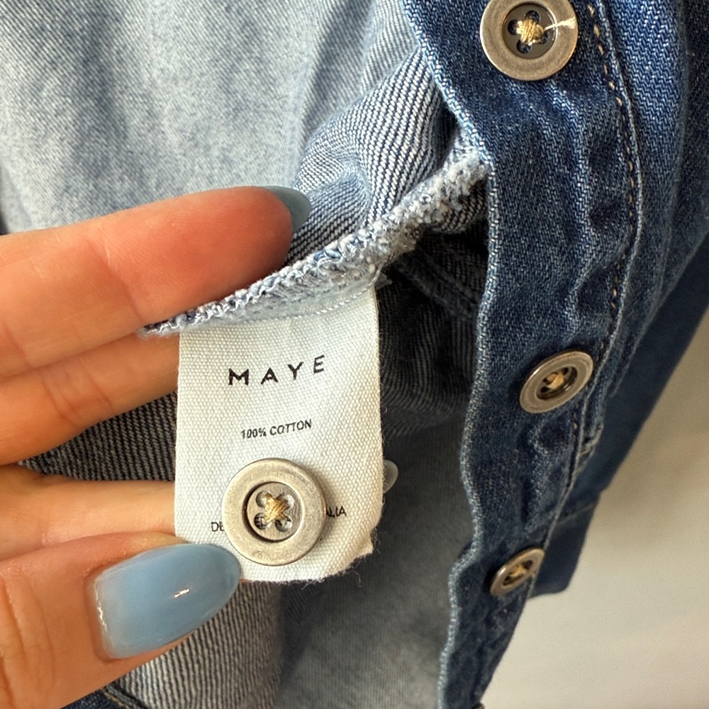 MAYE Classic Denim Button Down - Picture 10 of 11